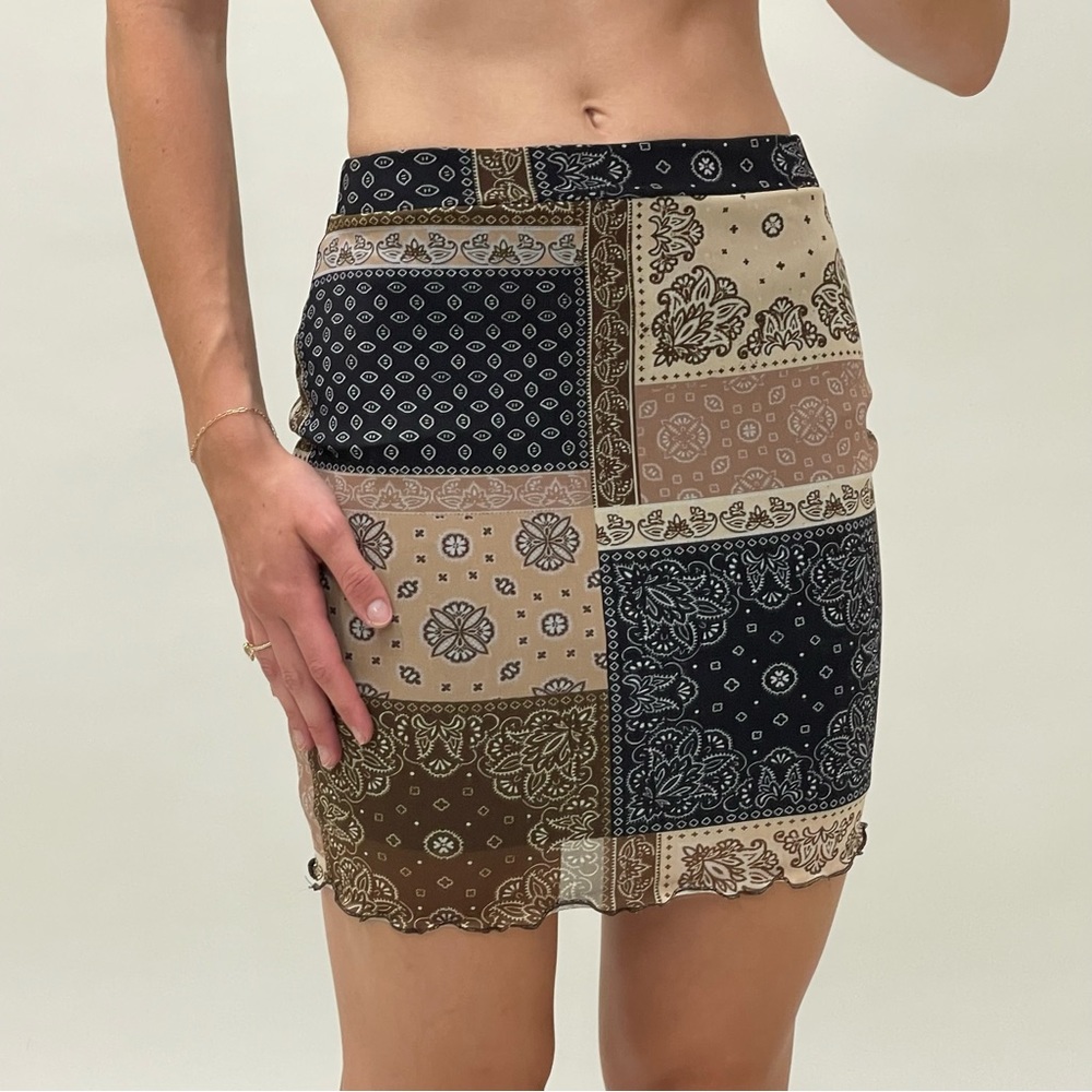 Daisy Street Bandana Paisley Skirt